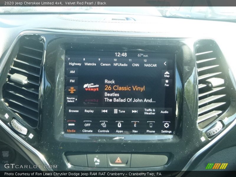 Velvet Red Pearl / Black 2020 Jeep Cherokee Limited 4x4