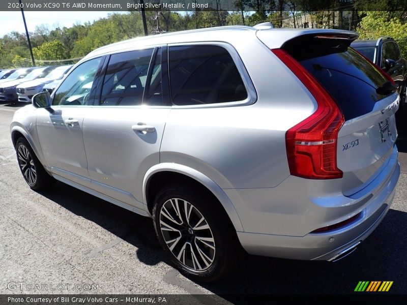 Bright Silver Metallic / Blond 2020 Volvo XC90 T6 AWD Momentum