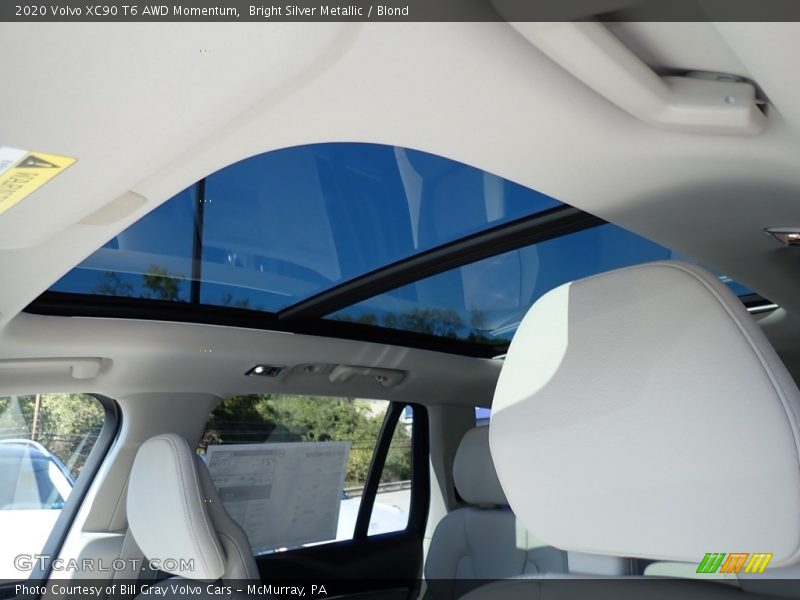 Bright Silver Metallic / Blond 2020 Volvo XC90 T6 AWD Momentum