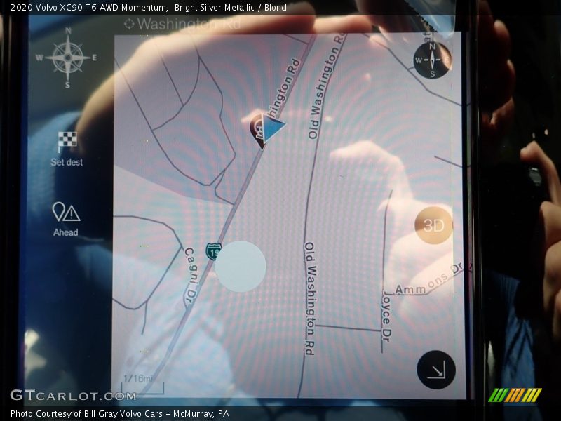 Bright Silver Metallic / Blond 2020 Volvo XC90 T6 AWD Momentum