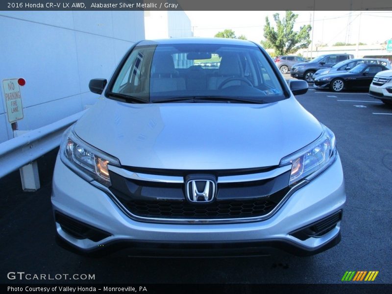 Alabaster Silver Metallic / Gray 2016 Honda CR-V LX AWD