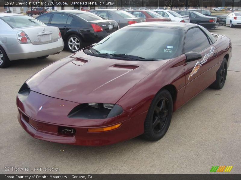 Dark Red Metallic / Gray 1993 Chevrolet Camaro Z28 Coupe