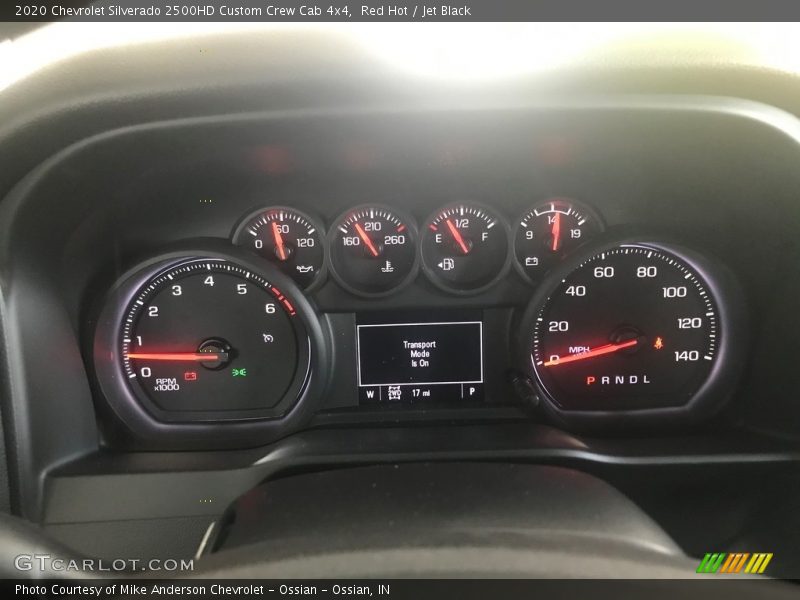 Red Hot / Jet Black 2020 Chevrolet Silverado 2500HD Custom Crew Cab 4x4