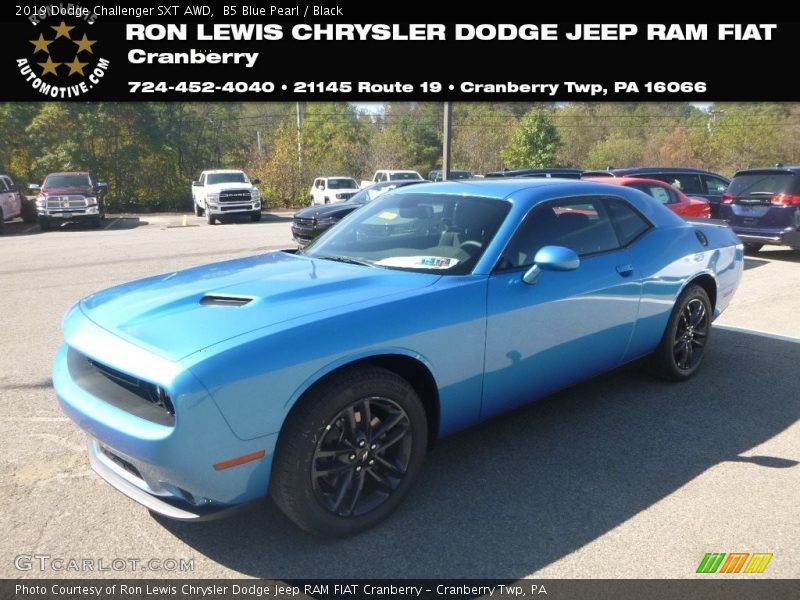 B5 Blue Pearl / Black 2019 Dodge Challenger SXT AWD