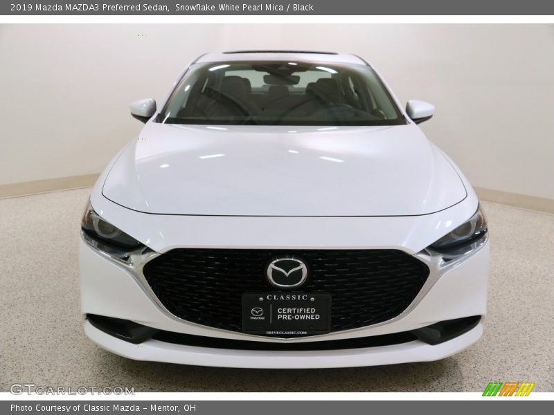 Snowflake White Pearl Mica / Black 2019 Mazda MAZDA3 Preferred Sedan