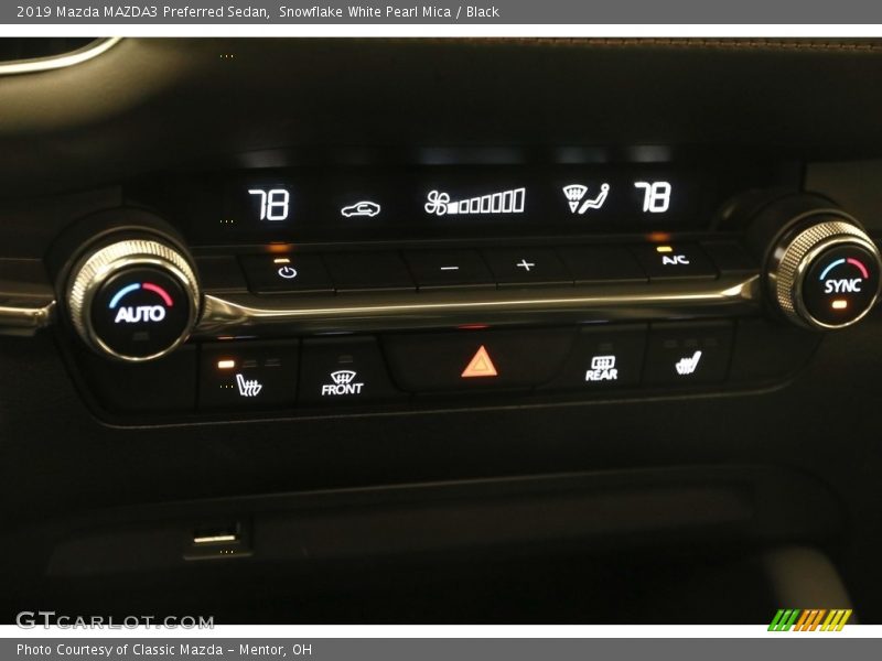 Snowflake White Pearl Mica / Black 2019 Mazda MAZDA3 Preferred Sedan
