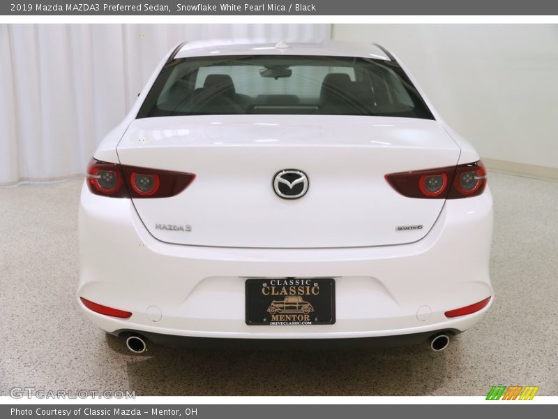 Snowflake White Pearl Mica / Black 2019 Mazda MAZDA3 Preferred Sedan