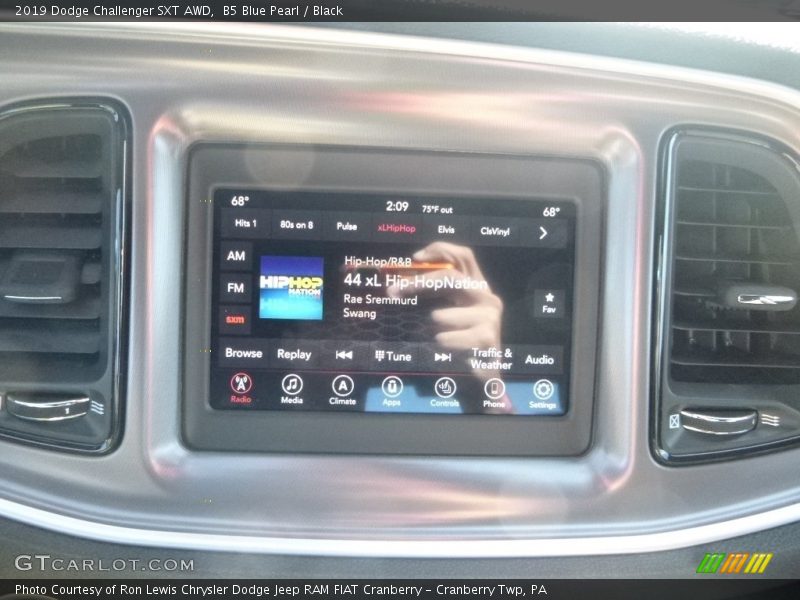 B5 Blue Pearl / Black 2019 Dodge Challenger SXT AWD