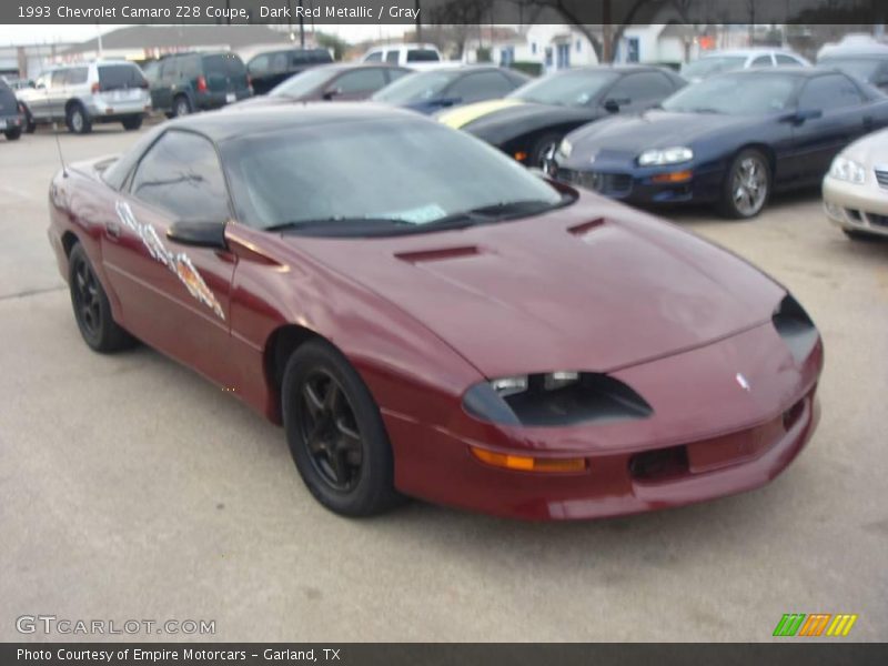 Dark Red Metallic / Gray 1993 Chevrolet Camaro Z28 Coupe