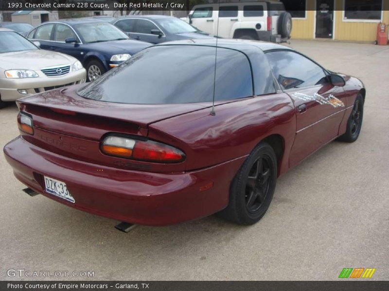 Dark Red Metallic / Gray 1993 Chevrolet Camaro Z28 Coupe