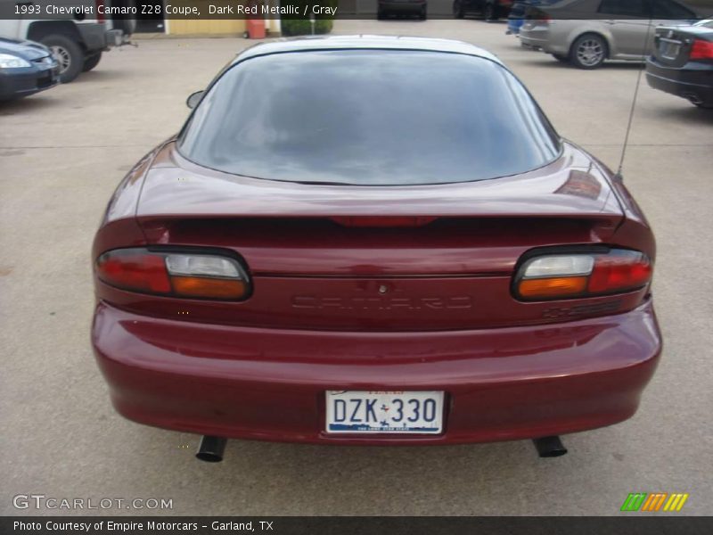 Dark Red Metallic / Gray 1993 Chevrolet Camaro Z28 Coupe