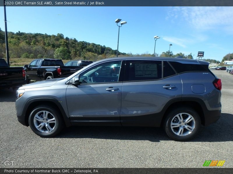 Satin Steel Metallic / Jet Black 2020 GMC Terrain SLE AWD