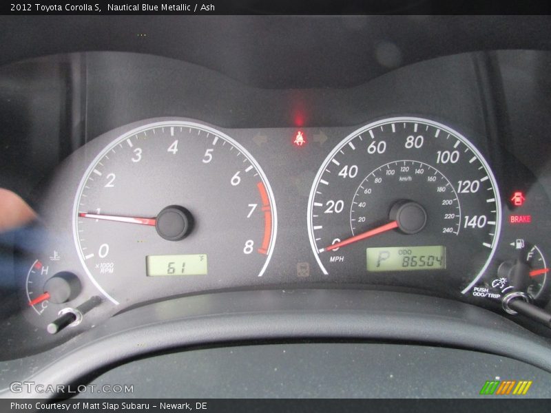 Nautical Blue Metallic / Ash 2012 Toyota Corolla S