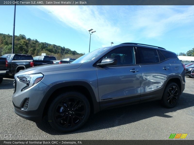 Satin Steel Metallic / Jet Black 2020 GMC Terrain SLE AWD