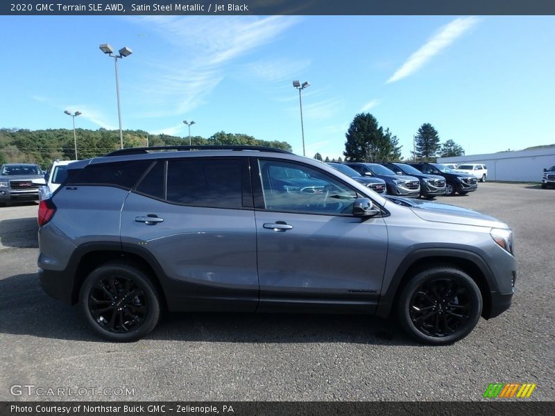 Satin Steel Metallic / Jet Black 2020 GMC Terrain SLE AWD