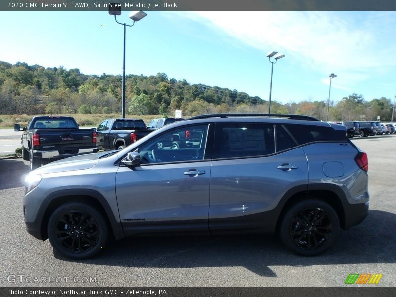 Satin Steel Metallic / Jet Black 2020 GMC Terrain SLE AWD