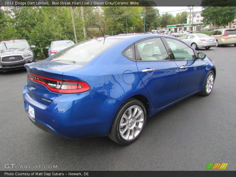 Blue Streak Pearl Coat / Diesel Gray/Ceramic White 2013 Dodge Dart Limited