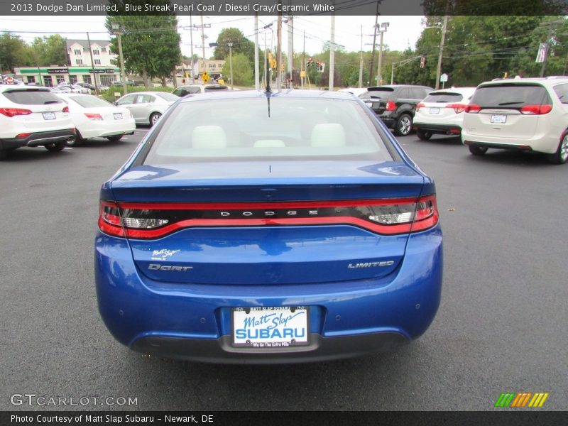 Blue Streak Pearl Coat / Diesel Gray/Ceramic White 2013 Dodge Dart Limited