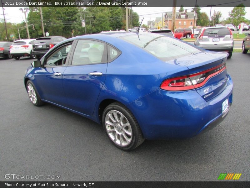 Blue Streak Pearl Coat / Diesel Gray/Ceramic White 2013 Dodge Dart Limited