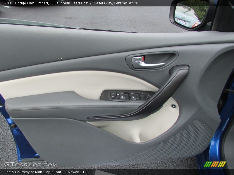 Blue Streak Pearl Coat / Diesel Gray/Ceramic White 2013 Dodge Dart Limited