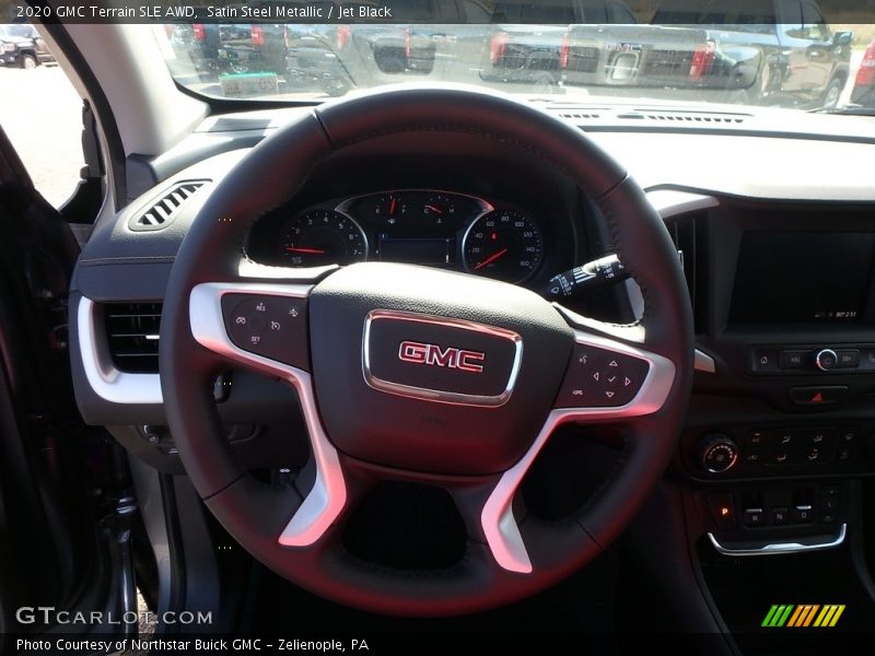 Satin Steel Metallic / Jet Black 2020 GMC Terrain SLE AWD