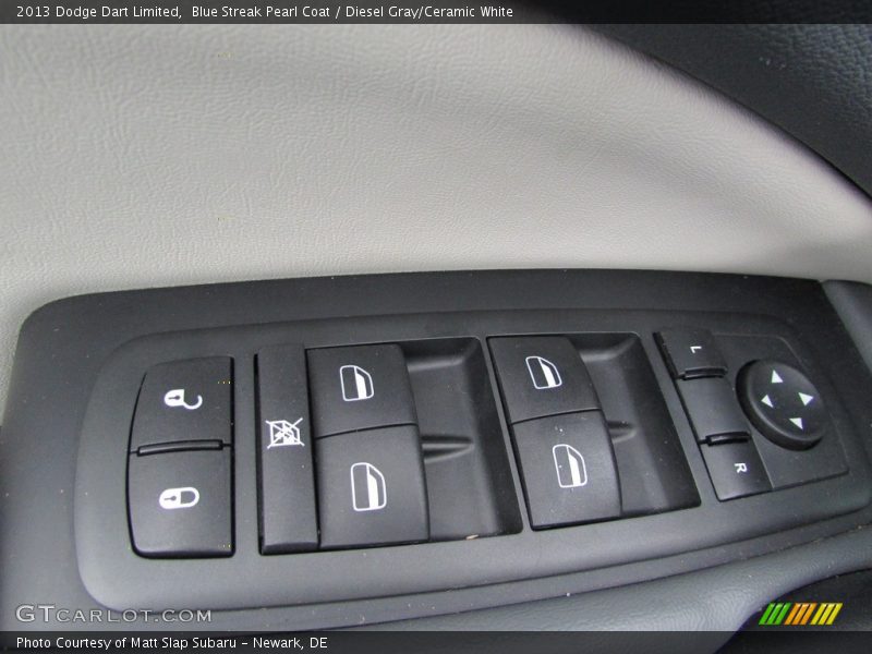 Blue Streak Pearl Coat / Diesel Gray/Ceramic White 2013 Dodge Dart Limited