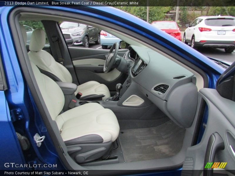 Blue Streak Pearl Coat / Diesel Gray/Ceramic White 2013 Dodge Dart Limited