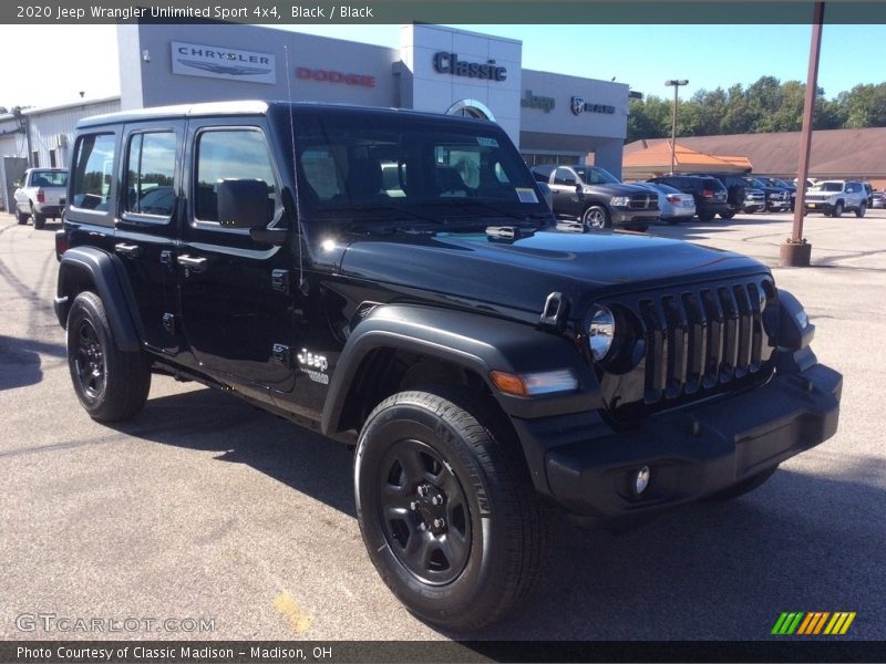Black / Black 2020 Jeep Wrangler Unlimited Sport 4x4
