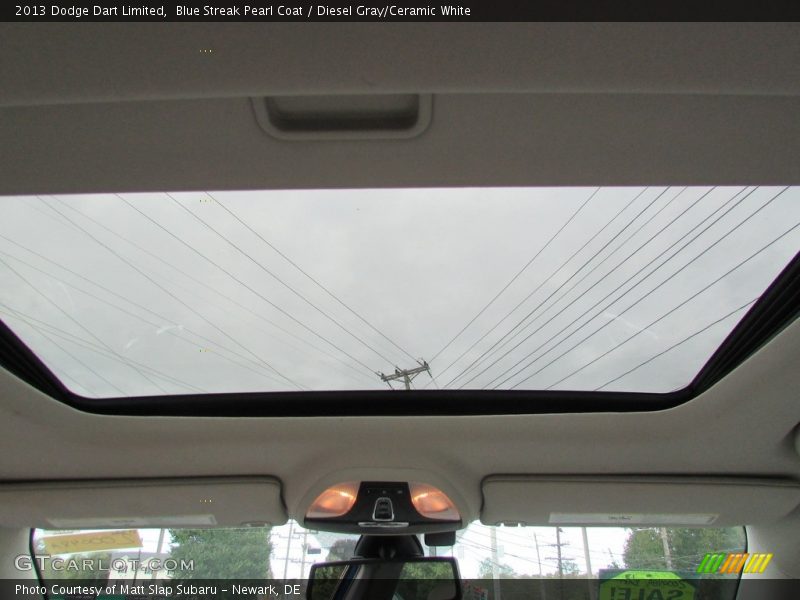 Blue Streak Pearl Coat / Diesel Gray/Ceramic White 2013 Dodge Dart Limited