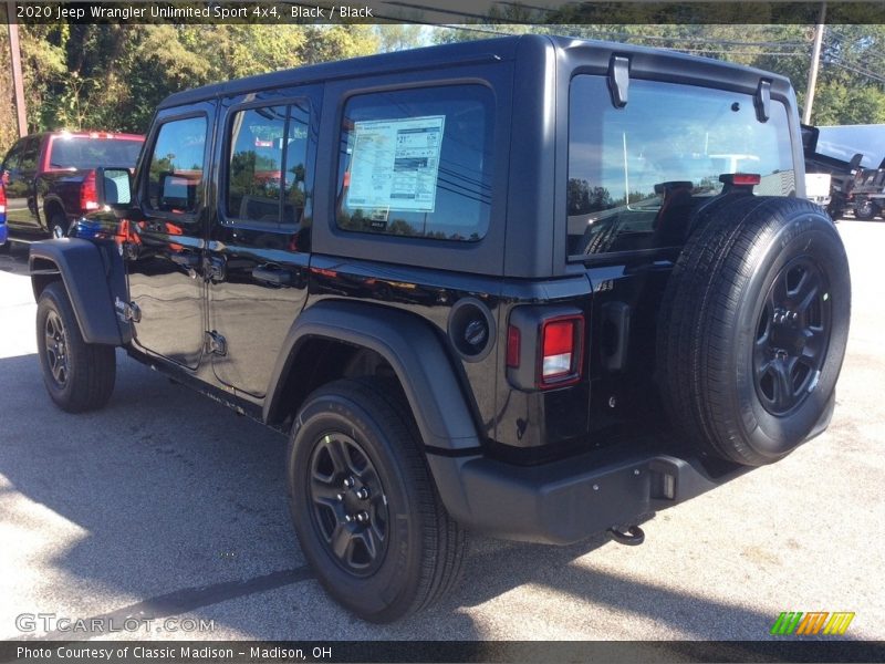 Black / Black 2020 Jeep Wrangler Unlimited Sport 4x4