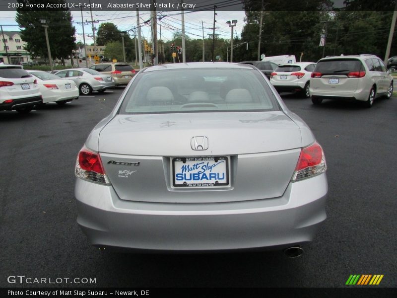 Alabaster Silver Metallic / Gray 2009 Honda Accord LX-P Sedan