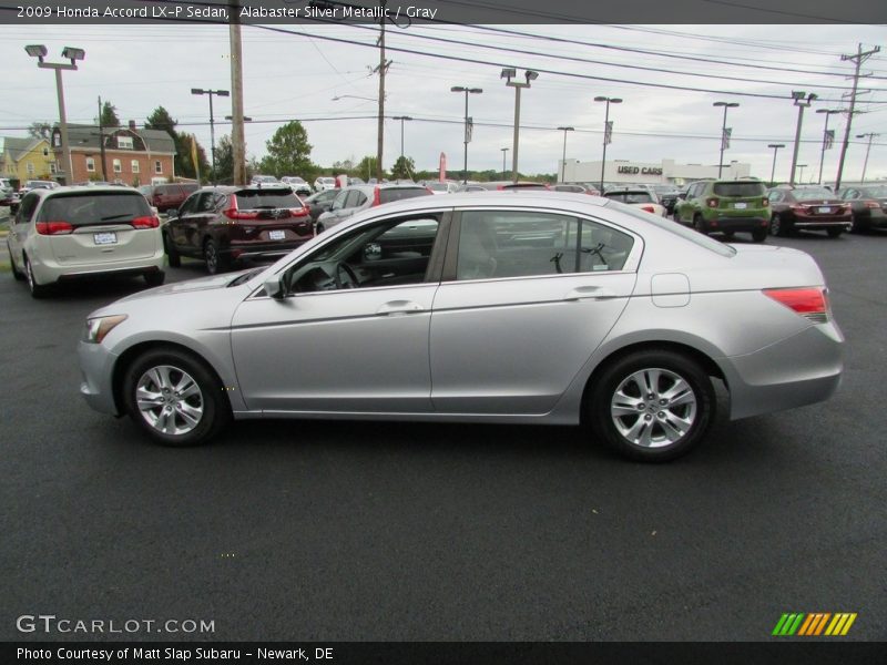 Alabaster Silver Metallic / Gray 2009 Honda Accord LX-P Sedan