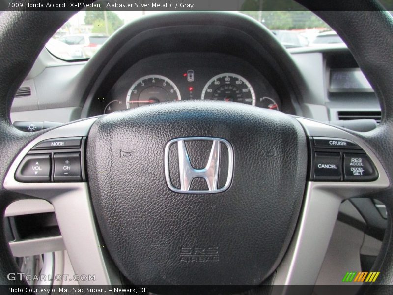 Alabaster Silver Metallic / Gray 2009 Honda Accord LX-P Sedan