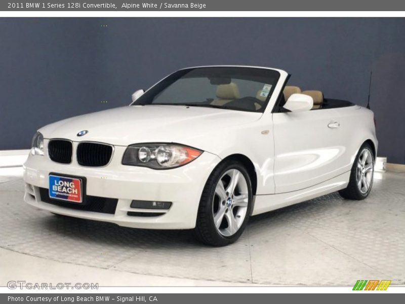 Alpine White / Savanna Beige 2011 BMW 1 Series 128i Convertible