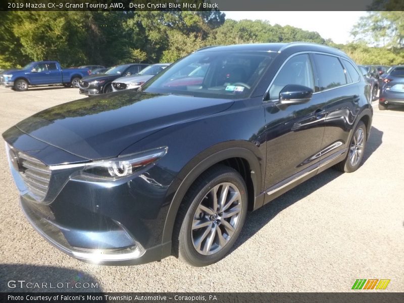 Deep Crystal Blue Mica / Black 2019 Mazda CX-9 Grand Touring AWD