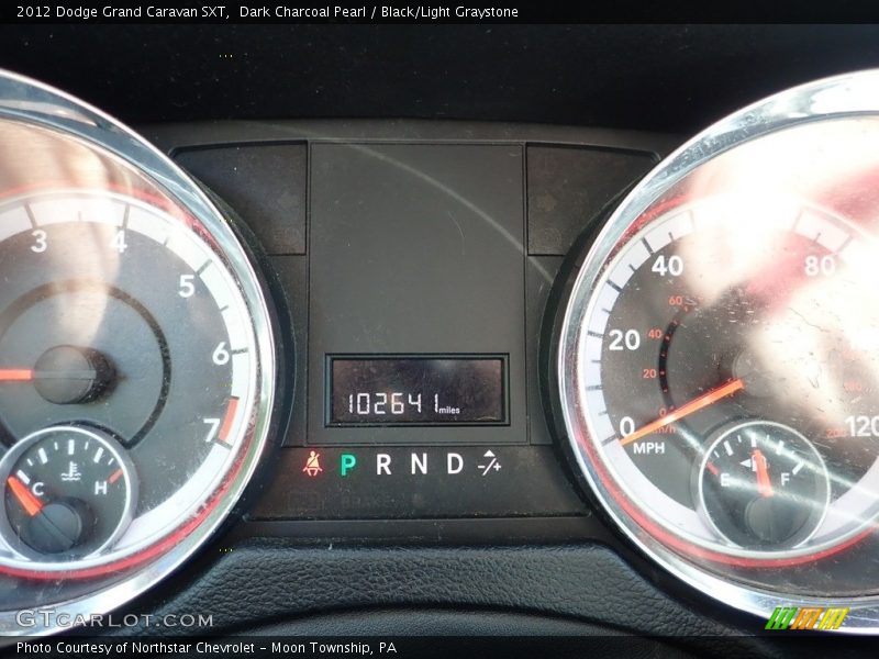 Dark Charcoal Pearl / Black/Light Graystone 2012 Dodge Grand Caravan SXT