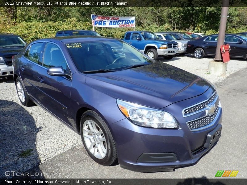 Atlantis Blue Metallic / Jet Black/Titanium 2013 Chevrolet Malibu LT