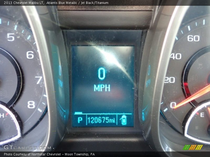 Atlantis Blue Metallic / Jet Black/Titanium 2013 Chevrolet Malibu LT