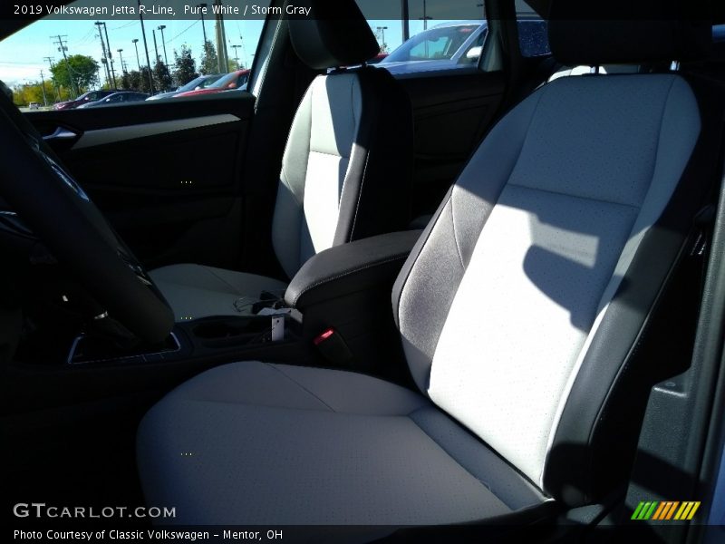 Pure White / Storm Gray 2019 Volkswagen Jetta R-Line
