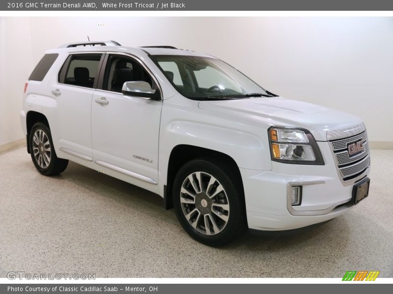 White Frost Tricoat / Jet Black 2016 GMC Terrain Denali AWD