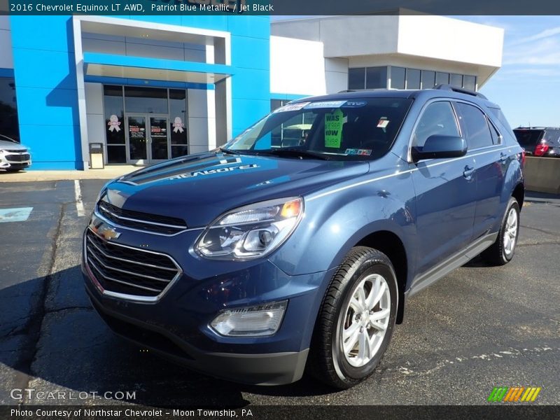 Patriot Blue Metallic / Jet Black 2016 Chevrolet Equinox LT AWD