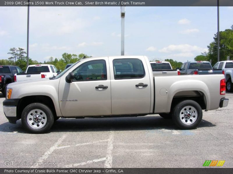 Silver Birch Metallic / Dark Titanium 2009 GMC Sierra 1500 Work Truck Crew Cab