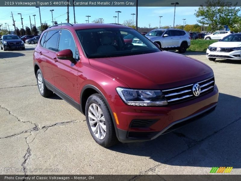 Cardinal Red Metallic / Storm Gray 2019 Volkswagen Tiguan S 4MOTION