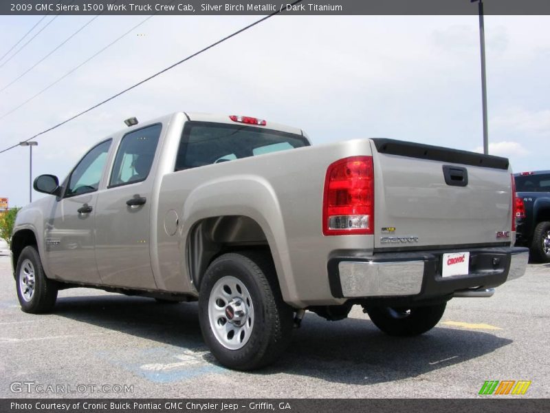 Silver Birch Metallic / Dark Titanium 2009 GMC Sierra 1500 Work Truck Crew Cab