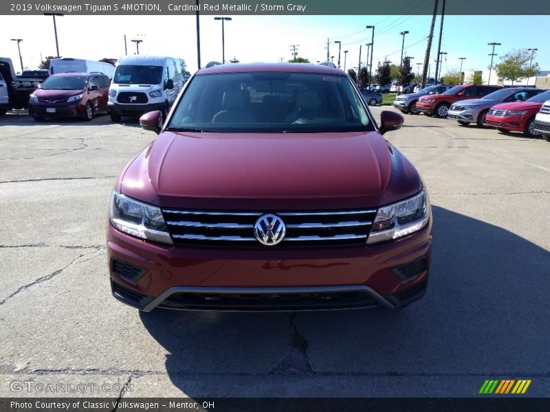 Cardinal Red Metallic / Storm Gray 2019 Volkswagen Tiguan S 4MOTION