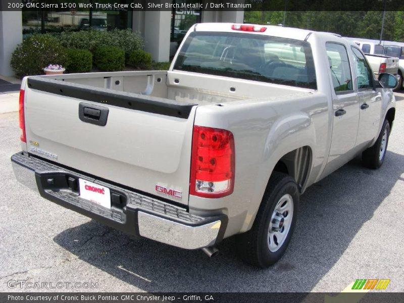 Silver Birch Metallic / Dark Titanium 2009 GMC Sierra 1500 Work Truck Crew Cab