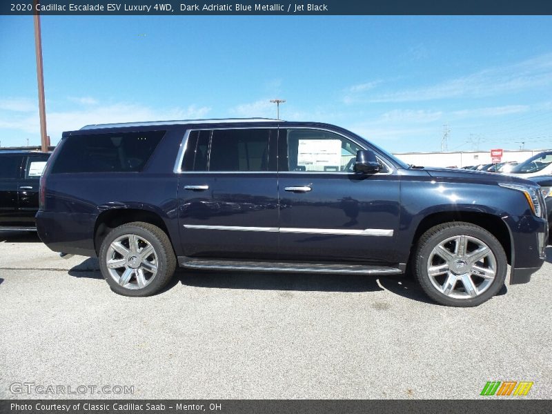 Dark Adriatic Blue Metallic / Jet Black 2020 Cadillac Escalade ESV Luxury 4WD