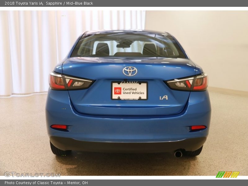 Sapphire / Mid-Blue Black 2018 Toyota Yaris iA
