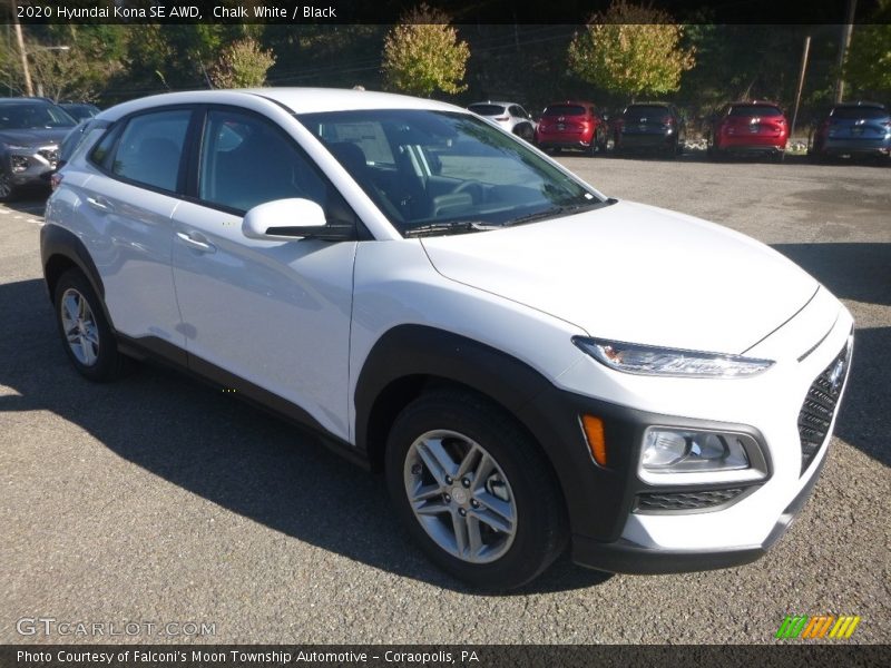 Chalk White / Black 2020 Hyundai Kona SE AWD