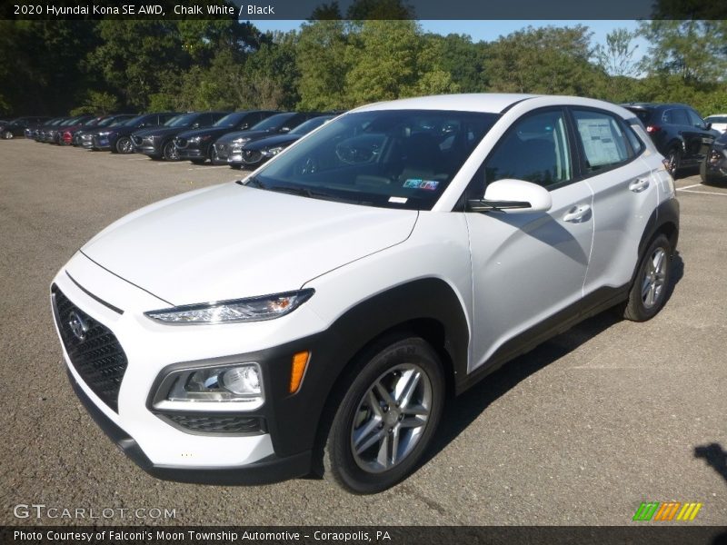 Chalk White / Black 2020 Hyundai Kona SE AWD
